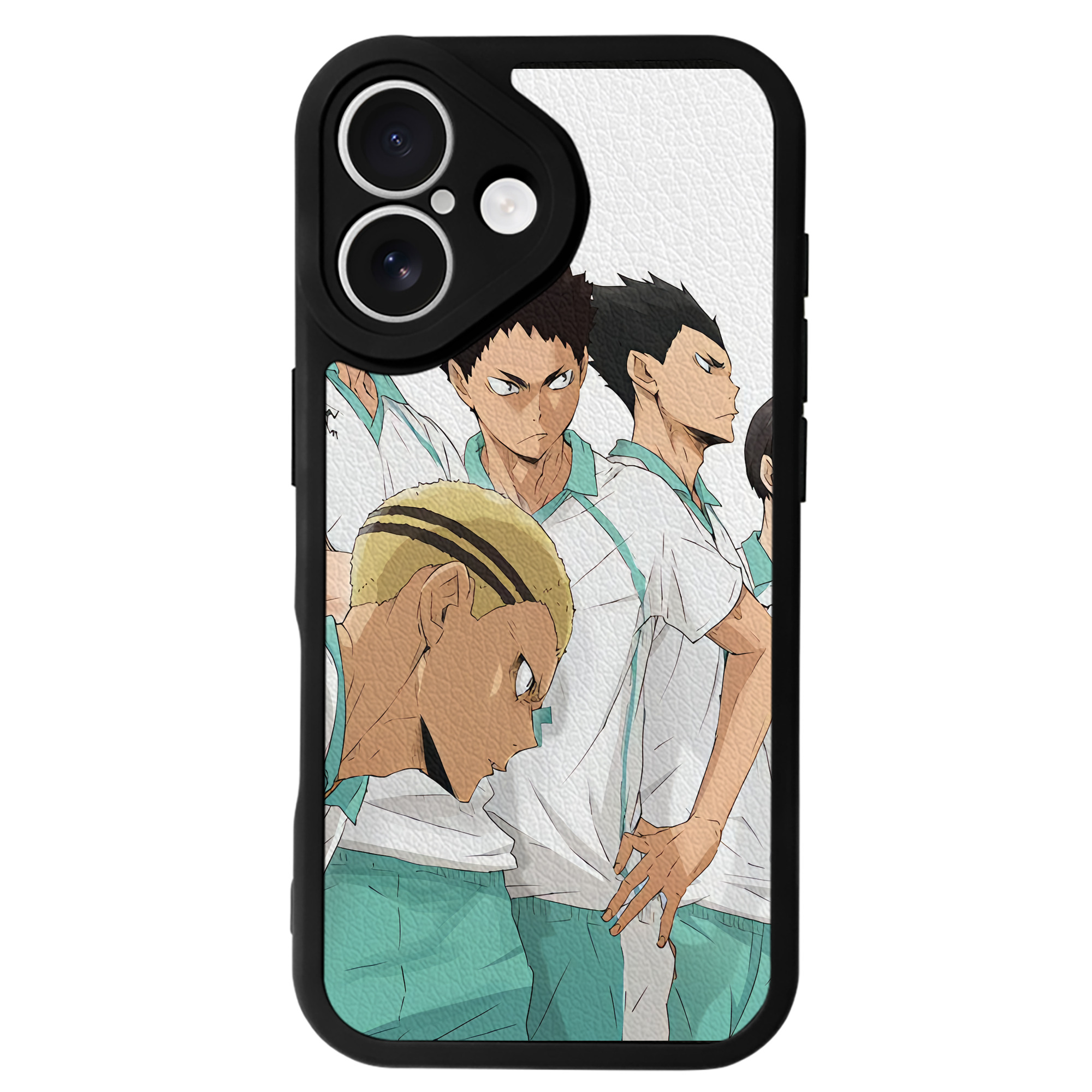 （画像用） ハイキュー!! Haikyu!! 【iPhone 16シリーズ対応】シリコンスマホケース（レザー調） 材質：シリコン